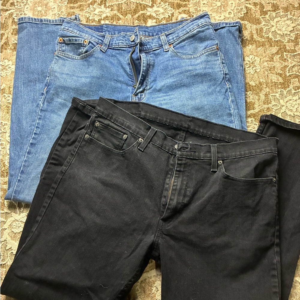 👖 Levi’s Bundle – Blue & Black 511 Slim Fit Jeans (W34 & W36)